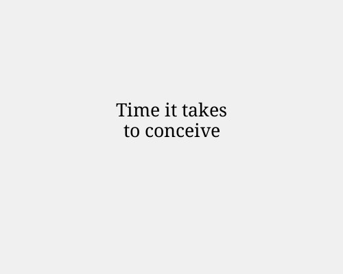 Time it takes to conceive